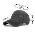 thumbnail image 4 of Toptie Women's Distressed Washed Cotton Messy High Bun Ponytail Baseball Cap, Criss Cross Ponytail Hat High Crown Dad Hat-Khaki, 4 of 5