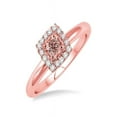 thumbnail image 2 of 1 Carat Princess cut Morganite and Diamond Halo Engagement Ring for Women in 14k Rose Gold morganite & diamond engagement ring, 2 of 2