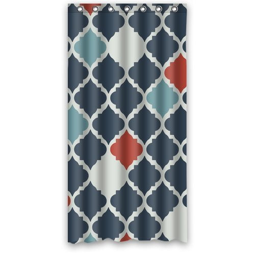 ABPHQTO Bonito motivo Coral QuatrefoilCortina de ducha decoración baño 160x180 cm
