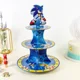 thumbnail image 3 of Soporte para tarta de Sonic The Hedgehog, decoración para fiestas, soporte para tarta de Sonic desechable de tres capas, respetuoso con el medio ambiente, 3 of 5