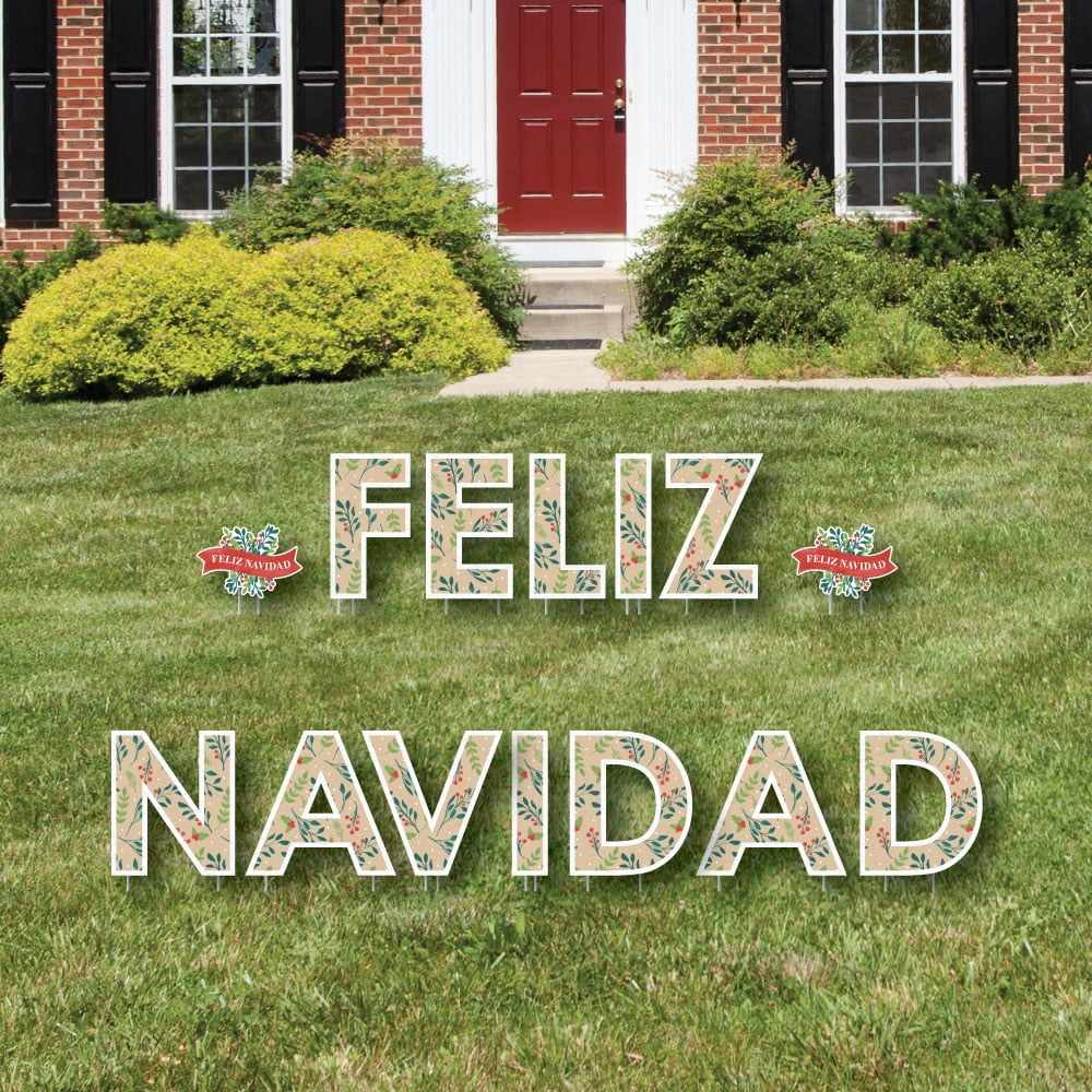 FELIZ NAVIDAD Sign Spanish rustic farmhouse Christmas assorted colors 