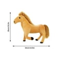 thumbnail image 3 of Lilixerw Realistic Plush Horse Toy,Soft Cute Animal Doll for Christmas Gift,Sofa Bedroom Home Decor,12.6 x 10.2 Inch,Coffee, 3 of 6