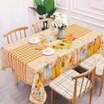 thumbnail image 6 of Fall Tablecloth, Fall Tablecloth Rectangle 60 x 104, Fall Pumpkins Table Cloth with Autumn Maple Leaves, Orange Plaid Table Cover Decorations Gifts for Dining Room Kitchen Outdoor, 6 of 6