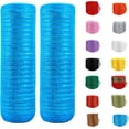 thumbnail image 1 of 2 Rouleaux de Ruban en Maille Rouge, Décoration de Noël Maille 10 Pouces x 30 Pieds Chaque Rouleau, Ruban Métallique Rouge avec Feuille pour Décorations d'Arbre de Noël Décoration de Fête d'Halloween Couronnes Artisanales, Azul Cielo, 1 of 7