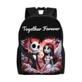 thumbnail image 1 of Custom Halloween Jack Skellington Collage Travel Backpack Men Women School Computer Bookbag College Student Daypack Bags, 1 of 5