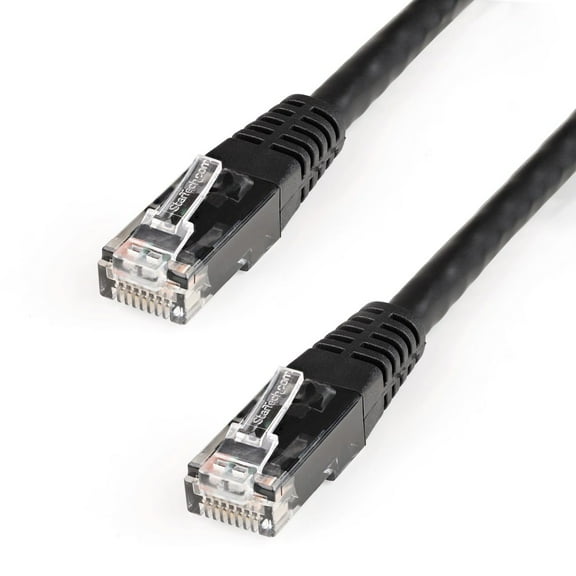 StarTech C6PATCH6BK 6ft. Cat 6 6 ft. RJ45 UTP Gigabit Patch Cable Black