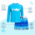 thumbnail image 5 of Big Chill Boys Swim Set - Boys Rash Guard Swim Set - UPF 50+ Rash Guard Long Sleeve Swim Shirt Board Short Swim Trunks (5-14), 5 of 7