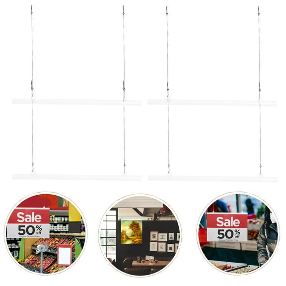 OUNONA 4 Sets Poster Frame Scroll Hanger Dowel for Hanging Posters and Paintings Home Office or Classroom Poster Hanger Rail