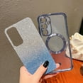 thumbnail image 2 of for Samsung Galaxy S23 FE Case Glitter Magnetic Compatible with MagSafe Full Camera Lens Protection Luxury Plating Cute Bling Clear Shockproof Slim Phone Case for Women Girls (Purple), 2 of 15