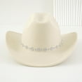 thumbnail image 4 of Western Cowboy Hat For Men And Women Bohemian Style Fedora With Rhinestone Embellishments Curved Brim Fashion Accessory, 4 of 4