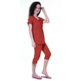thumbnail image 3 of Moomaya Womens Nightwear Set Capri Cotton Sleepwear 2 Pcs Nightdresses, 3 of 6