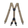 thumbnail image 3 of SGFCWSX Men's X-Back Suspenders, Elastic 4-Clip Adjustable Formal Casual Beige, 3 of 3