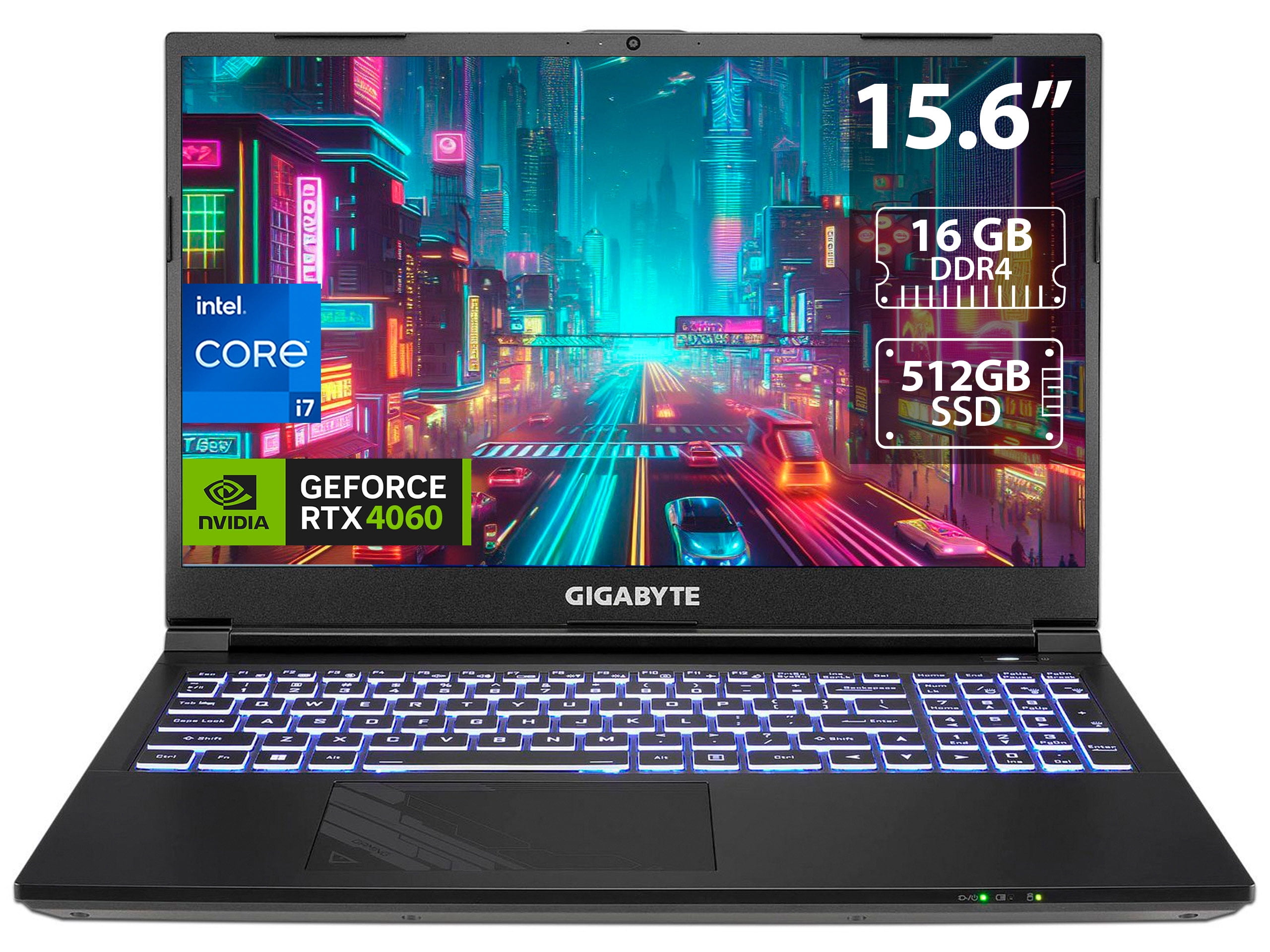 Gigabyte Gamer Computer Laptop Gamer GIGABYTE G5 Intel Core i7 RAM 16GB SSD 512GB 15.6 RTX 4060 ...
