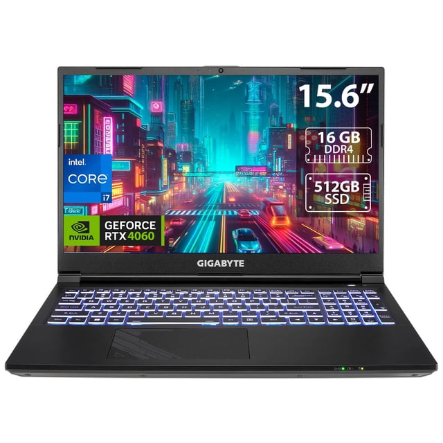 Laptop Gamer GIGABYTE G5 Intel Core i7 RAM 16GB SSD 512GB 15.6 RTX 4060 W11H