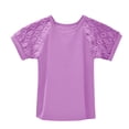 thumbnail image 4 of T-shirts à Manches Courtes en Dentelle pour Filles, Mignons, Col Rond, Blouse d'Été Décontractée, 4 of 4