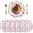 thumbnail image 3 of GZHJMY Valentine's Day Gnome Round Placemats Non-Slip Washable Polyester Table Mats Set of 4 Heat Resistant Placemats for Kitchen Dining Table Decoration, 3 of 7