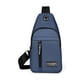 thumbnail image 2 of Mochila bandolera | Bolsa de pecho multiusos con orificio para auriculares – Nylon ligero, correa ajustable, gran capacidad, viajes y senderismo, 12,2"x6,7"x2" – Azul, Gris, Negro, 2 of 7