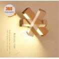 thumbnail image 2 of hefeisuimishangmaoyouxiangongsi Modern Square Rotating Dimmable LED Wall Sconce Black PVC, 2 of 4