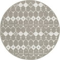 thumbnail image 1 of Unique Loom Outdoor Trellis Southwestern Rug 4' x 4' Round Gray/Ivory, 1 of 1