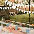 thumbnail image 3 of 3Pcs 24Ft Pure White Pre-Strung Felt Hanging Pennant Banners Triangle Flag Bunting Garland Backdrop for Birthday Wedding Bridal Baby Shower Home Nursery Outdoor Garden Festivals Decoration, 3 of 7