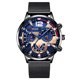 thumbnail image 1 of Reloj de cuarzo luminoso de malla de negocios de moda con calendario personalizado para hombre, 1 of 5
