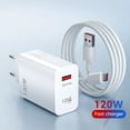 thumbnail image 2 of 120W USB Charger Fast Charging QC3.0 USB C Cable Type C Cable Mobile Phone Charger For iPhone Huawei Samsung Xiaomi Quick Charge, 2 of 4