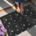 thumbnail image 4 of Black Gray Butterfly Pattern Door Rugs,Washable Non Slip Door Mats Indoor,Decorative Door Mats,Entry Mat Indoor for Entrance,Bedroom,Kitchen,Bathroom,20"x32", 4 of 6