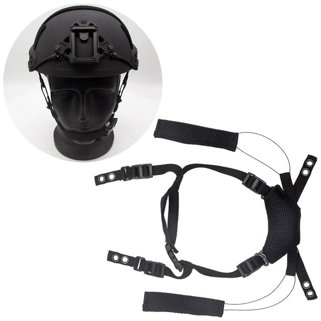 Sangles de Menton Durables, Système de Suspension, Lanière Réglable avec Vis pour Sport, Extérieur, Chasse, Accessoires, Noir