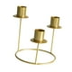 thumbnail image 4 of Candelabro porta velas,Candelabro porta velas candelabro soporte 3 brazos,Pilar de vela cónico de metal alto y largo para bodas,Centro de mesa para fiestas,aniversarios,cenas,eventos y oro, 4 of 8