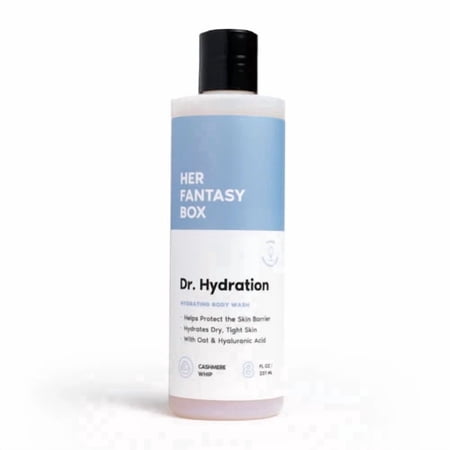 Her Fantasy Box | Dr. Hydration Moisturizing Body Wash – Rich Hydrating Cleanser with Oat Extract, Aloe, Hyaluronic Acid & Vitamin E, pH Balanced, Vegan & Cruelty Free, 8 oz