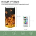 thumbnail image 5 of COEQINE Pumpkin Flame Flameless Candle Battery Powered with Remote Control Color Changing Timer Remote LED Night Lights Pillar Candle for Indoor Outdoor Home Halloween Decor, 5 of 7