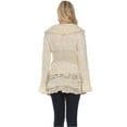 thumbnail image 4 of Simply Couture Women's Knitted Lace Ruffle Bell Sleeve Solid Long Cardigan, 4 of 6