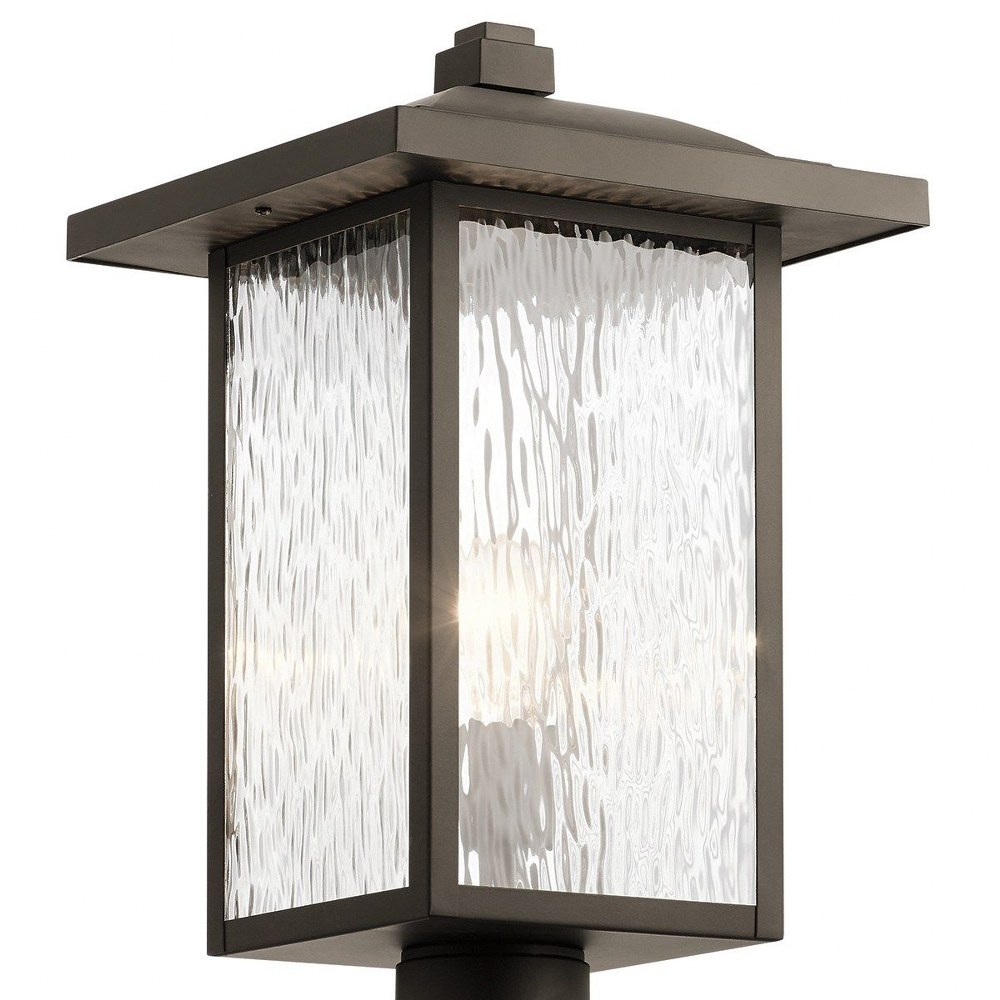 Light Outdoor Post Lantern with Transitional Inspirations 18.25 inches  Tall By 10.5 inches Wide-Textured Black Finish Bailey Street Home 