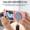 thumbnail image 4 of Magnetic Samsung Galaxy Z Flip 5 Case [Compatible with MagSafe],Anti-Fingerprint,Anti-Scratch,Ultra Slim Shockproof Luxury Samsung Galaxy Z Flip 5 Rugged Phone Cover Case,Pink, 4 of 10