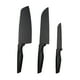 thumbnail image 1 of Juego De Cuchillos De Cocina 3 Piezas Diseño Minimalista Negro, Para Todas Las Tareas, 1 of 6