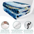 thumbnail image 4 of Twin Quilt Set 68''x86'', Blue Abstract Marble Lightweight Summer Bedspread Coverlet Set with 2 Pillow Shams, Modern Abstract Art Breathable All Season Quilt Bedding for Dorm/Bedroom, 4 of 9