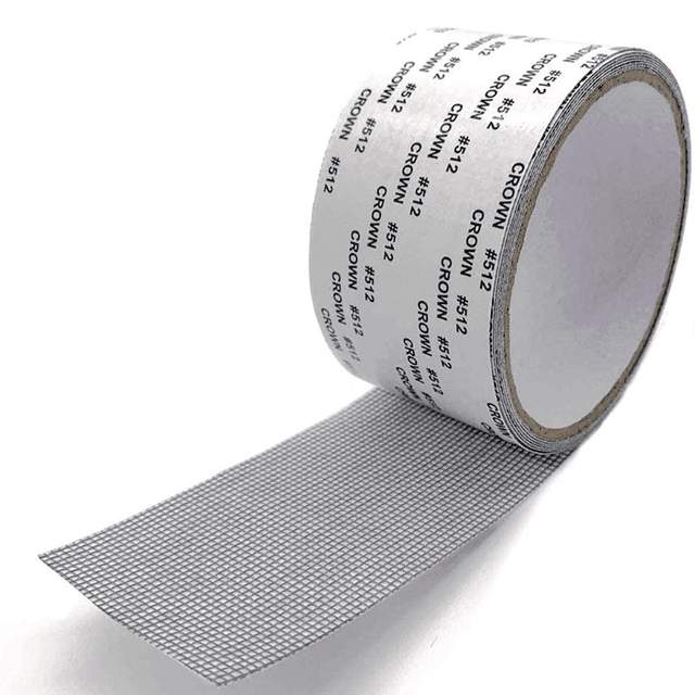 Cinta para kit de reparación de pantallas de ventanas, adhesivo fuerte y cinta de malla de cubierta de fibra de vidrio impermeable para cubrir agujeros de rasgaduras de puertas de ventanas Kit de