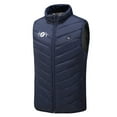 thumbnail image 4 of REORIAFEE Heat Vest Jacket Unisex with 9 Heating Zones Electric Heated Coat without Power Bank USB Rechargeable Washable Heat Jacket Casual Waistcoat Navy M, 4 of 6