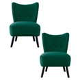 thumbnail image 1 of Homelegance Imani Mi-Siècle Velours Accent Chaise Rembourrée, Vert (2 Pack), 1 of 5