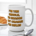 thumbnail image 6 of CafePress - I'm The Middle - 15 oz Ceramic Large White Novelty Mug, 6 of 6