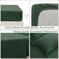thumbnail image 2 of PURE ERA Jersey Knit 4pc Bed Sheet Set 100% T-Shirt Cotton Soft Comfy Solid Forest Green Queen, 2 of 8