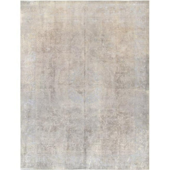 Pasargad 54688 9 ft. 5 in. x 12 ft. 7 in. Vintage Overdye Hand-Knotted Wool Rug, Light Blue