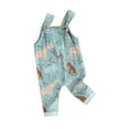 thumbnail image 2 of Musuos Infant Baby Spring Overalls 6 12 18 24Months Cartoon Animal Print Sleeveless Square Neck Romper Cute Jumpsuit for Boys Girls, 2 of 10