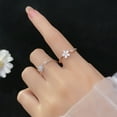 thumbnail image 5 of Five Petals Flower Ring For Women S925 Silver Jewelry Floral Elegant Delicate Anniversary Gift For Her Jewelry, 5 of 5