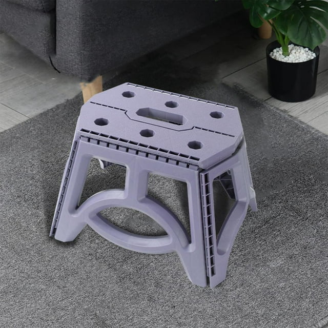 Feltree Portable Folding Stool, Lightweight Plastic Step Stool for Home, Camping, and Travel, Foldable Design with Non-Slip Base, Multi-Functional for Indoor and Outdoor Use