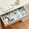 thumbnail image 3 of Deluxe Desktop Drawer Organizer Set - Transparent, Multifunctional Storage Boxes for Bathroom, Bedroom, Living Room - Space-Saving, Adjustable, Stackable, 3 of 11