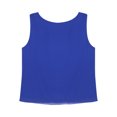 thumbnail image 4 of Zaldita Women's Round Neck Sleeveless Tank Top Summer Casual Loose Fit Chiffon Blouses Shirts Tops Royal Blue XL, 4 of 7