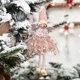thumbnail image 3 of Muñeco de ángel rosa lindo, regalo de Año Nuevo 2023, adorno para árbol de Navidad, decoración navideña para el hogar, niños, decoración de Navidad 2022, 3 of 5