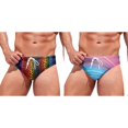 thumbnail image 1 of (2-Pack) Rinsvye Mens Leisure Hawaii Swim Trunks with Compression Liner Soft and Comfortable Swimming Men Trunks Hot Springs with Triangle 5 Swim Trunks Men Swimsuit Trunks, 1 of 5
