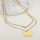 thumbnail image 5 of Europea y de acero inoxidable Inglés Letra Collar Personalidad Versátil Rectangular Joyería Femenina, 5 of 8